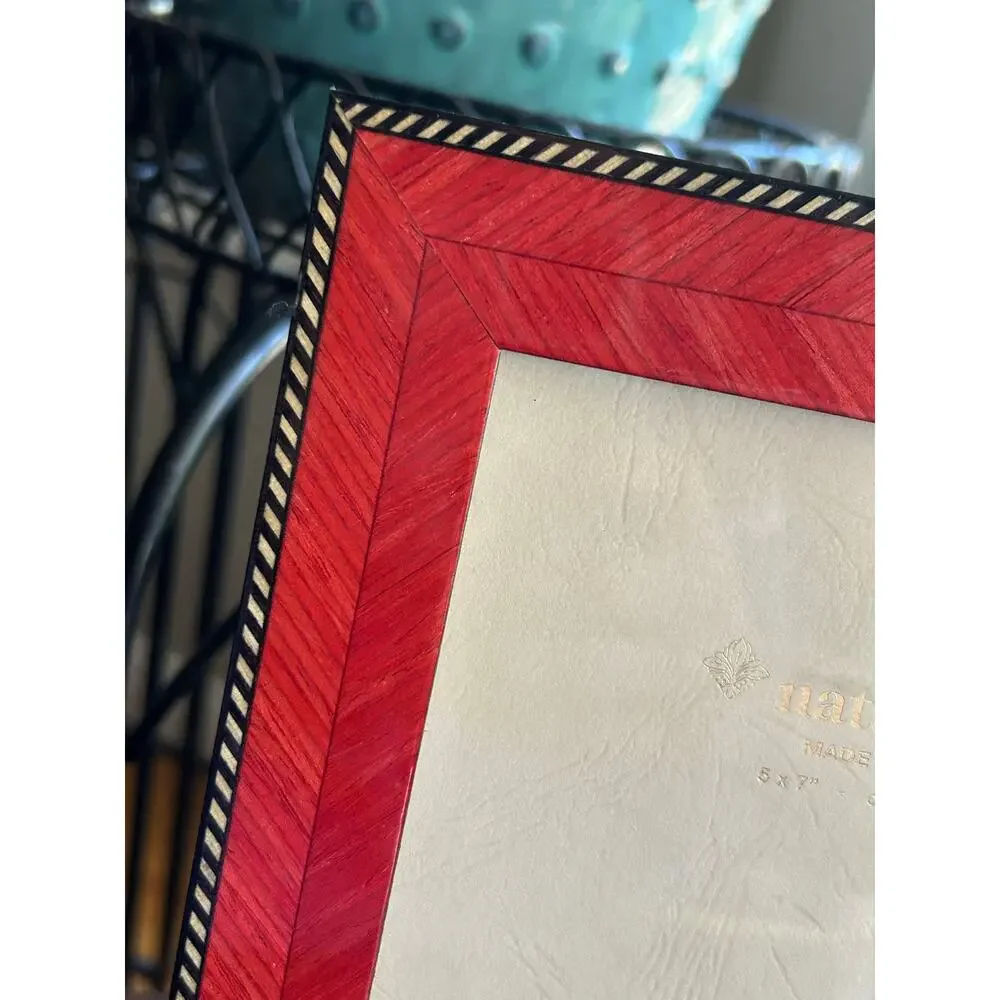 2 Natalini Tabletop Picture / Photo Frame Inlay Wood for 4x6” photo  NEW